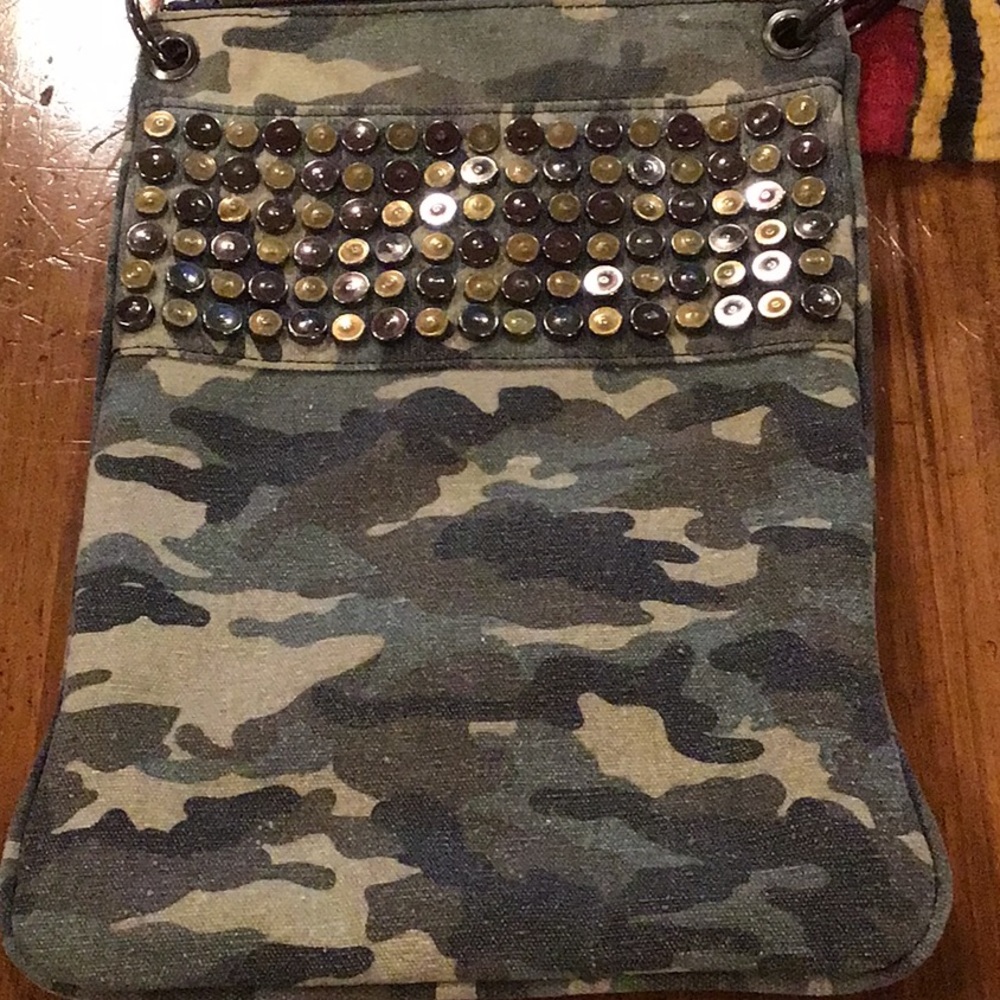 Camo cross body bag
